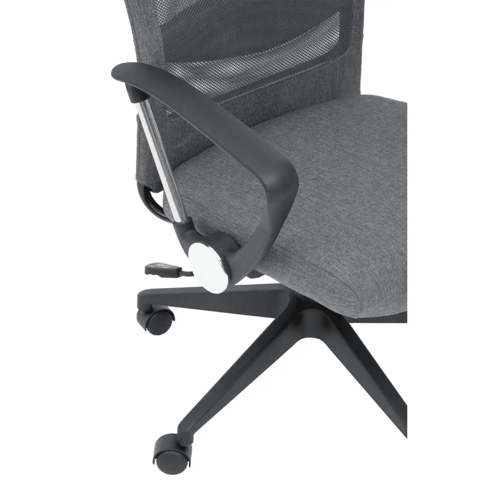 Metro Grey Mesh And Fabric Home Office Chair