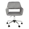 Metro Grey Velvet And Chrome Base Home Office Chair