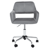 Metro Grey Velvet And Chrome Base Home Office Chair