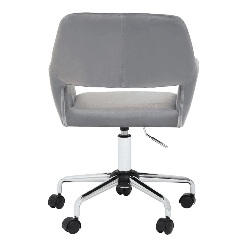 Metro Grey Velvet And Chrome Base Home Office Chair