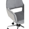 Metro Grey Velvet And Chrome Base Home Office Chair