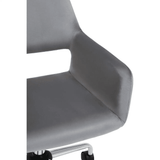 Metro Grey Velvet And Chrome Base Home Office Chair