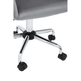 Metro Grey Velvet And Chrome Base Home Office Chair