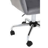 Metro Grey Velvet And Chrome Base Home Office Chair