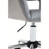 Metro Grey Velvet And Chrome Base Home Office Chair