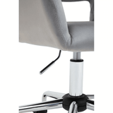 Metro Grey Velvet And Chrome Base Home Office Chair