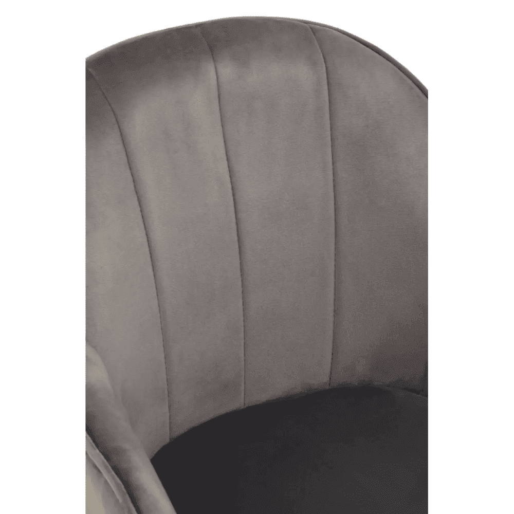 Metro Grey Velvet And Gold Base Home Office Chair