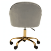 Metro Grey Velvet And Gold Home Office Chair