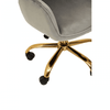 Metro Grey Velvet And Gold Home Office Chair