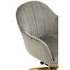 Metro Grey Velvet And Gold Home Office Chair