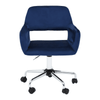 Metro Navy Velvet And Chrome Base Home Office Chair