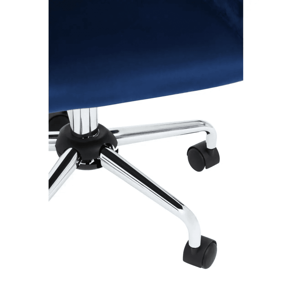 Metro Navy Velvet And Chrome Base Home Office Chair