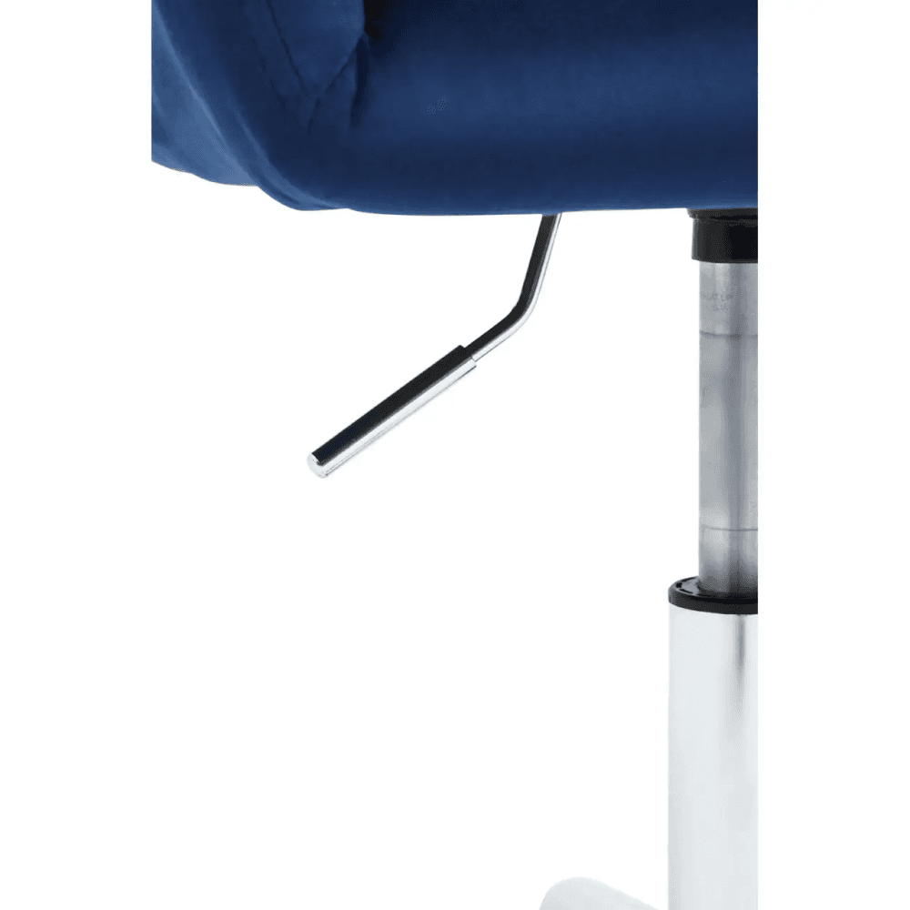 Metro Navy Velvet And Chrome Base Home Office Chair