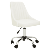 Metro Off White Leather Effect Home Office Chair