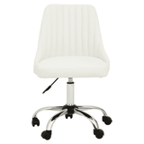Metro Off White Leather Effect Home Office Chair