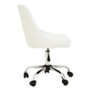 Metro Off White Leather Effect Home Office Chair