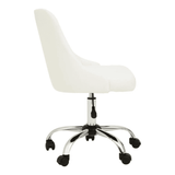Metro Off White Leather Effect Home Office Chair