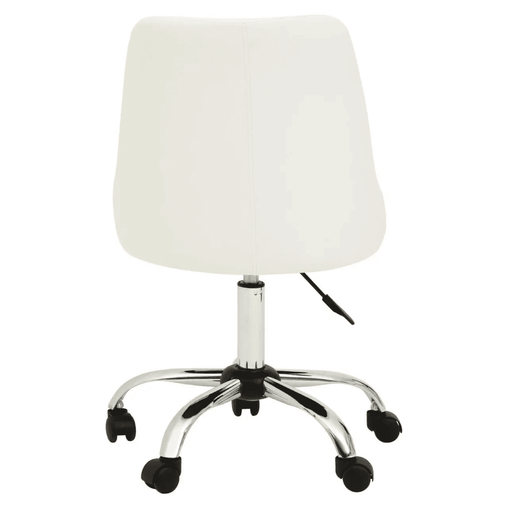 Metro Off White Leather Effect Home Office Chair