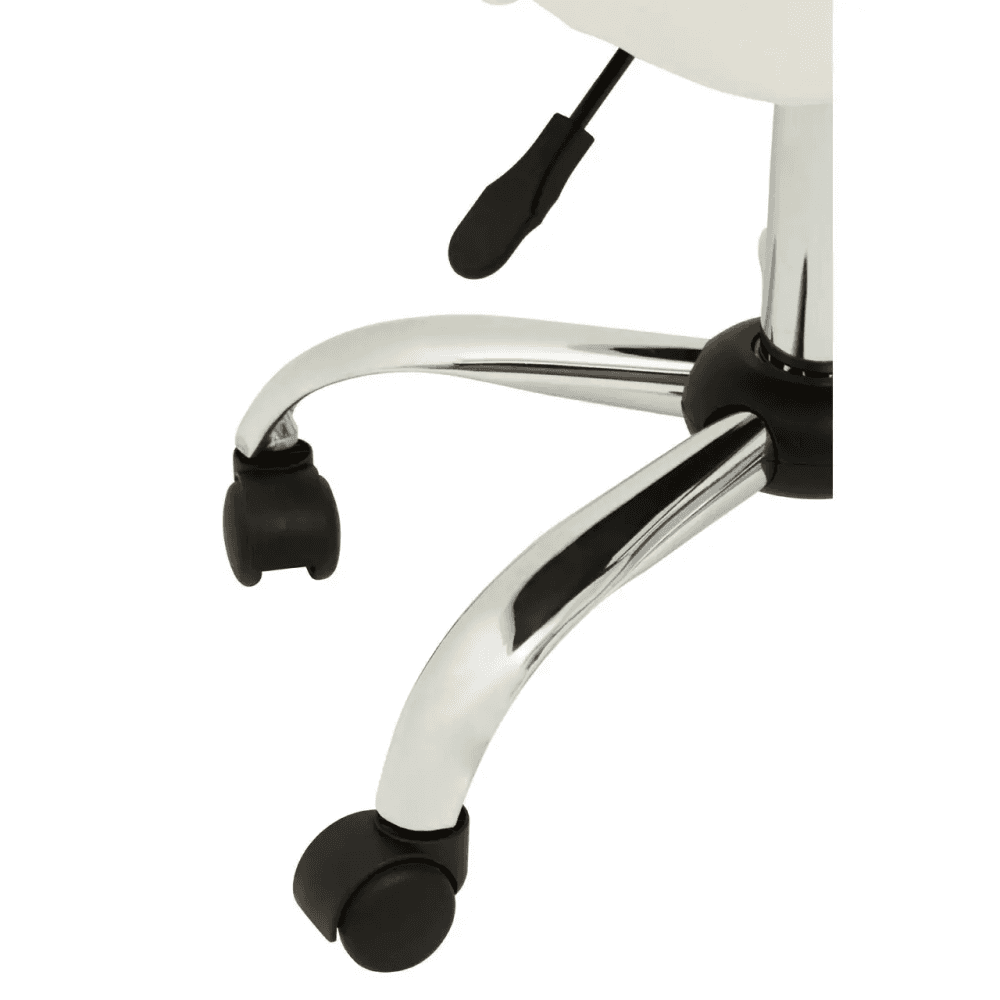 Metro Off White Leather Effect Home Office Chair