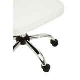 Metro Off White Leather Effect Home Office Chair