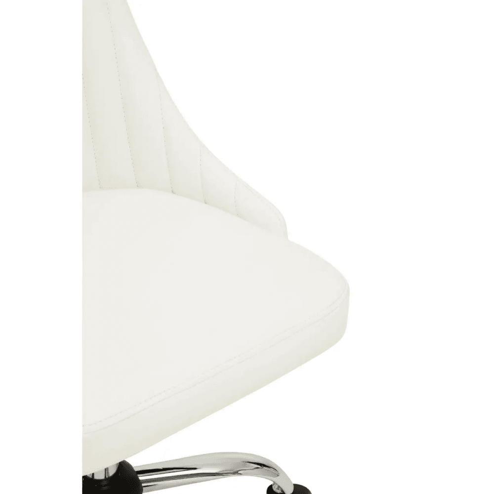 Metro Off White Leather Effect Home Office Chair