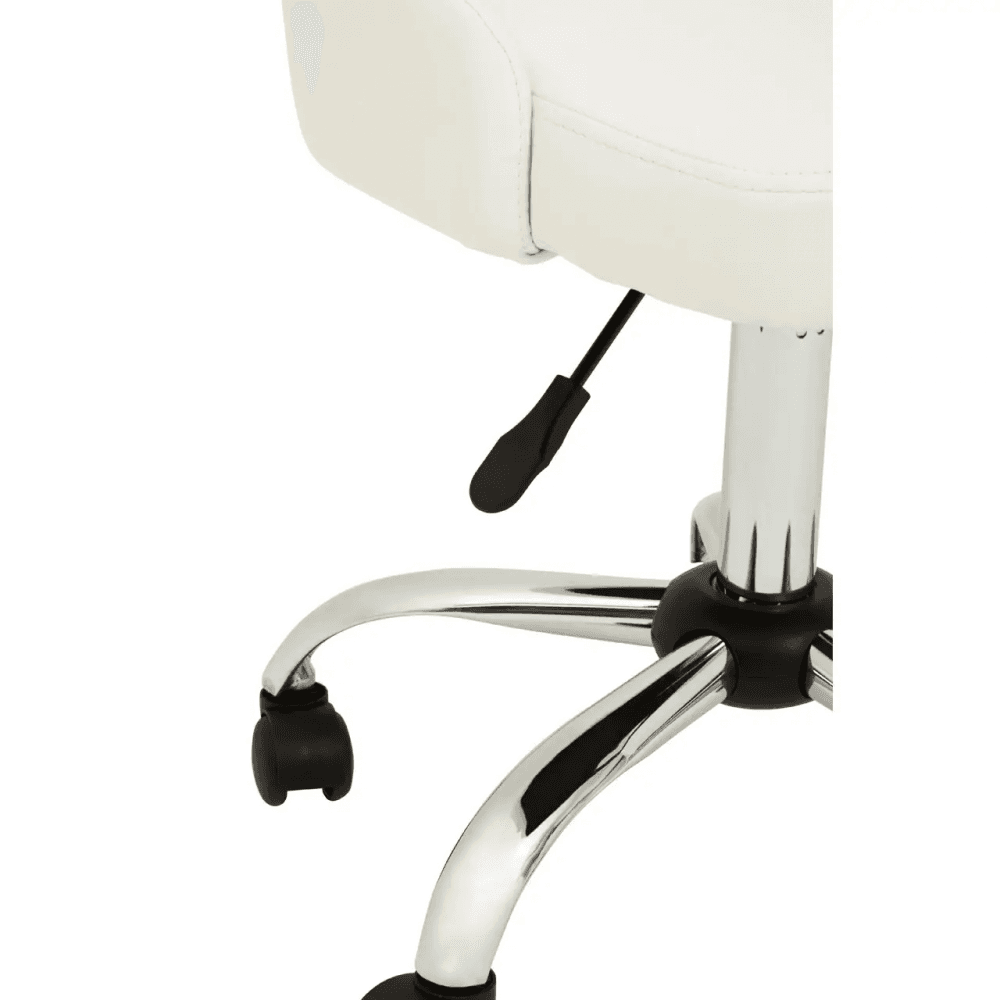Metro Off White Leather Effect Home Office Chair
