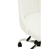 Metro Off White Leather Effect Home Office Chair