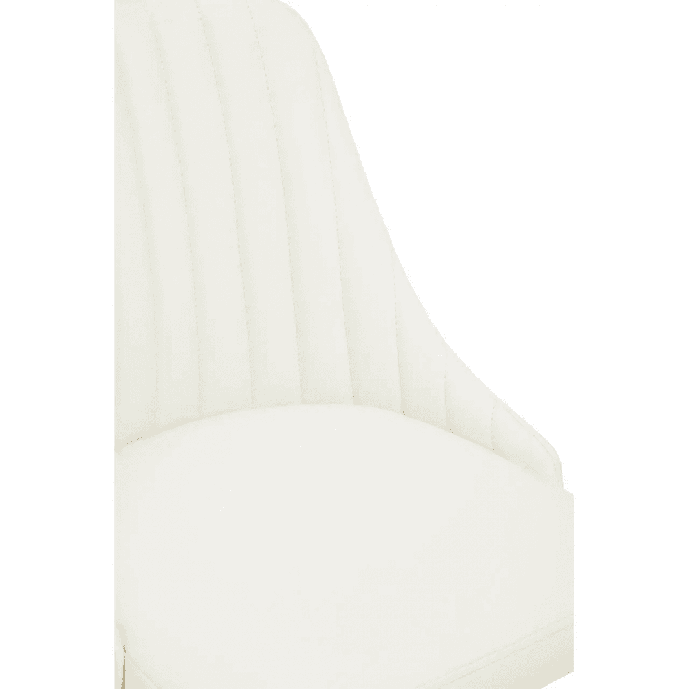 Metro Off White Leather Effect Home Office Chair