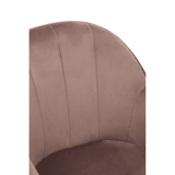 Metro Pink Velvet And Gold Home Office Chair