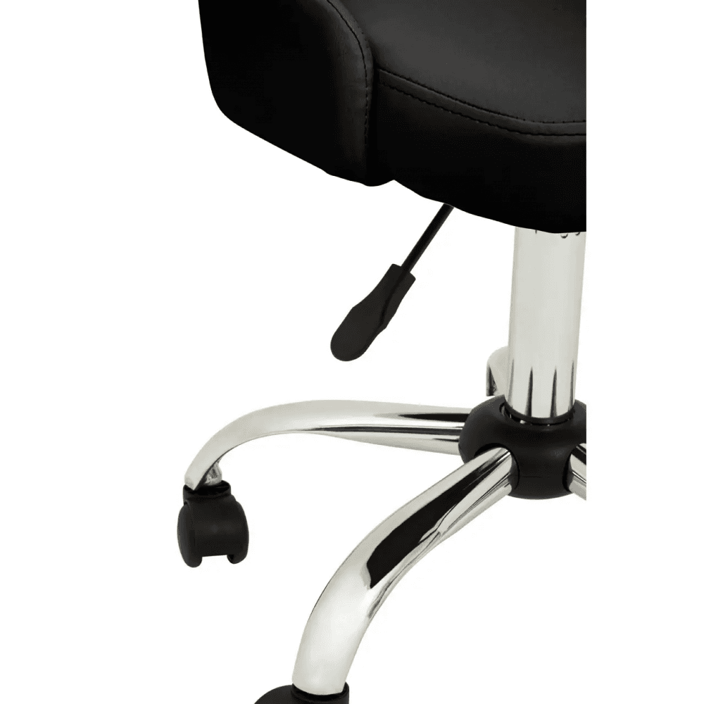 Metro Ribbed Black And Chrome Home Office Chair