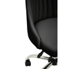 Metro Ribbed Black And Chrome Home Office Chair
