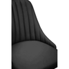 Metro Ribbed Black And Chrome Home Office Chair