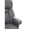 Danbury Grey Leather Reclining Chair And Footstool