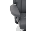 Danbury Grey Leather Reclining Chair And Footstool