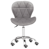 Livia Grey Velvet Quilted Home Office Chair