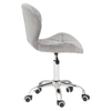Livia Grey Velvet Quilted Home Office Chair