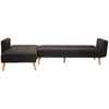 Mason Hagen Black Large Corner Sofa Bed