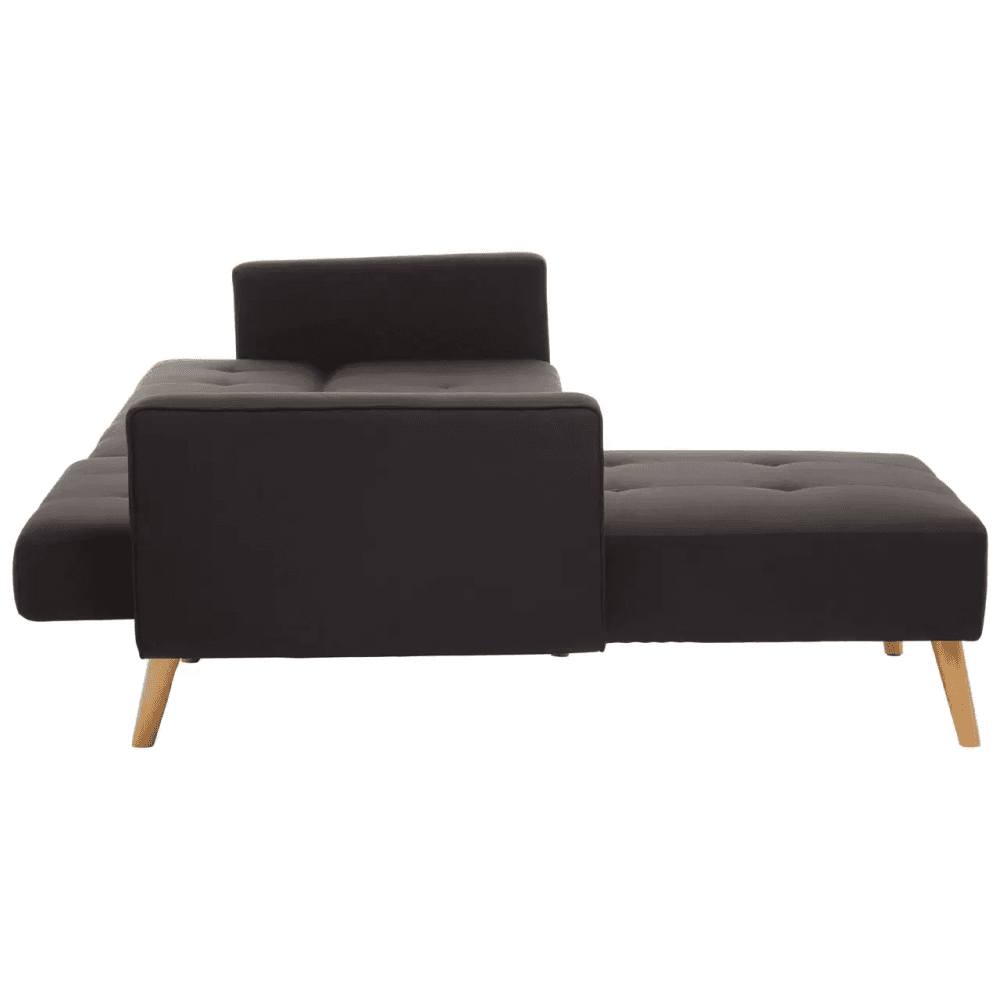Mason Hagen Black Large Corner Sofa Bed