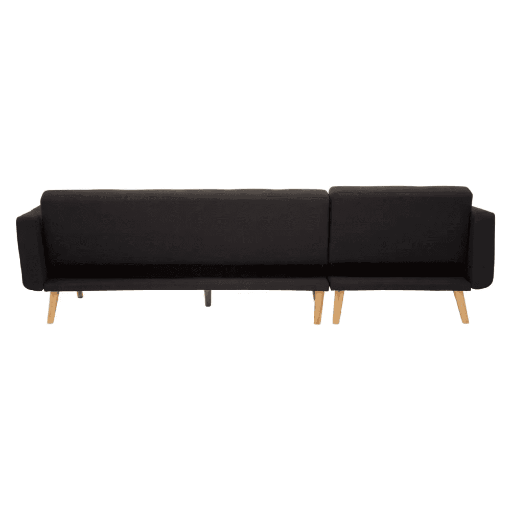 Mason Hagen Black Large Corner Sofa Bed