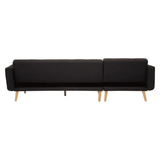 Mason Hagen Black Large Corner Sofa Bed