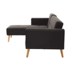 Mason Hagen Black Large Corner Sofa Bed