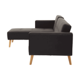 Mason Hagen Black Large Corner Sofa Bed