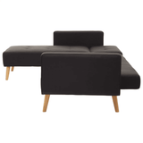 Mason Hagen Black Large Corner Sofa Bed