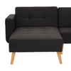 Mason Hagen Black Large Corner Sofa Bed