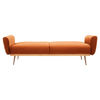 Sydney Burnt Orange Velvet Sofa Bed