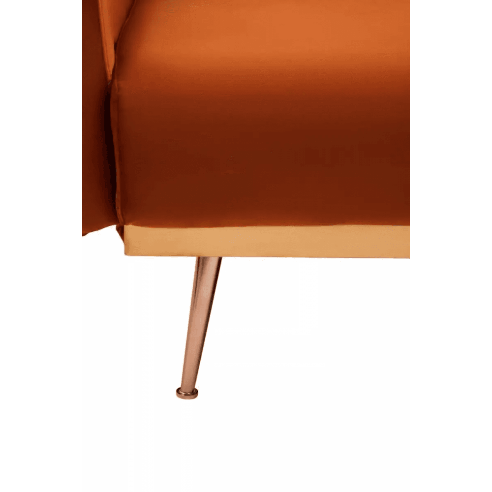 Sydney Burnt Orange Velvet Sofa Bed