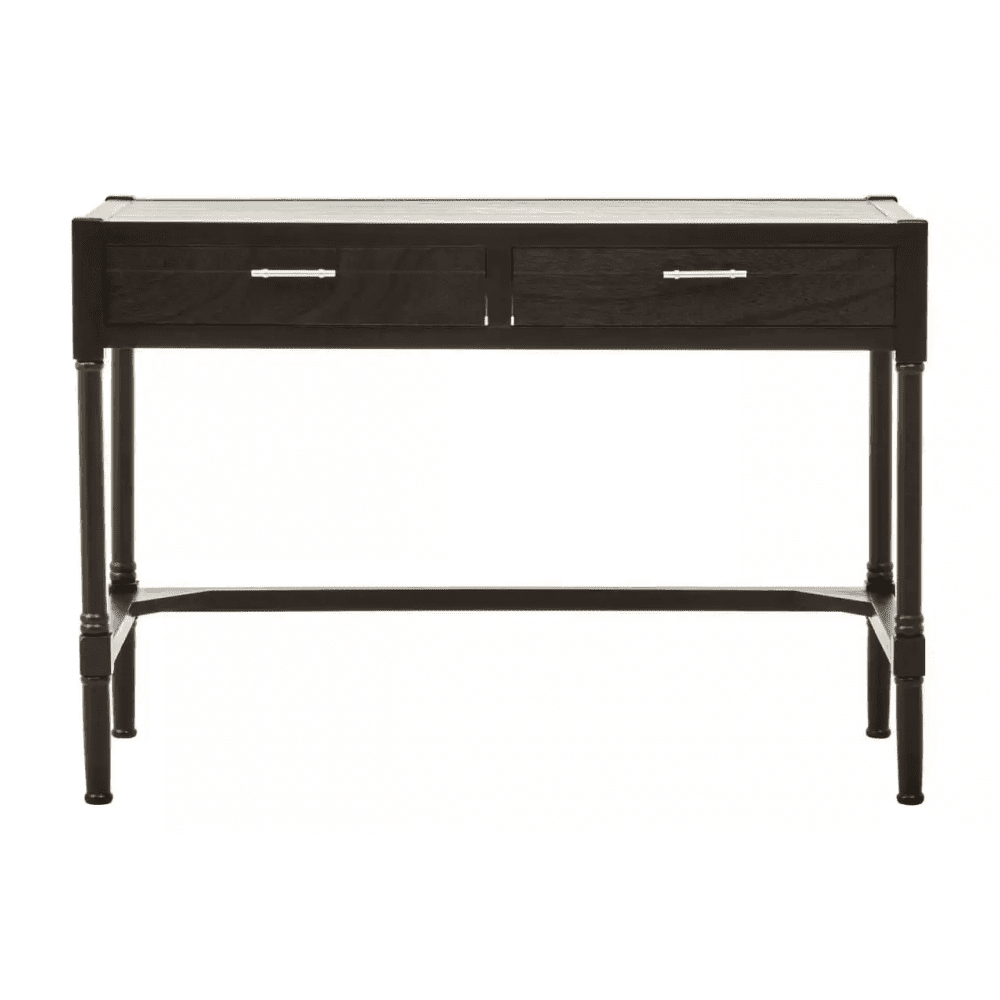 Lancaster Two Drawer Black Finish Desk