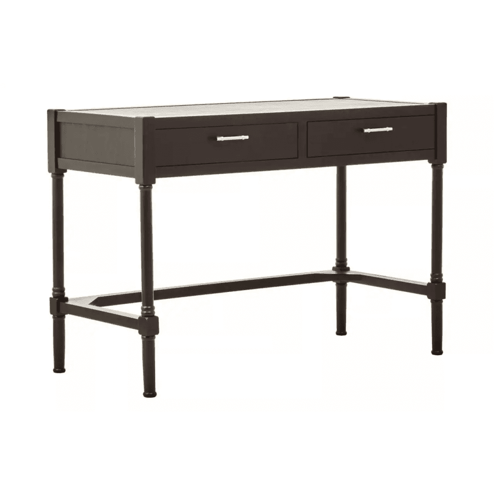 Lancaster Two Drawer Black Finish Desk