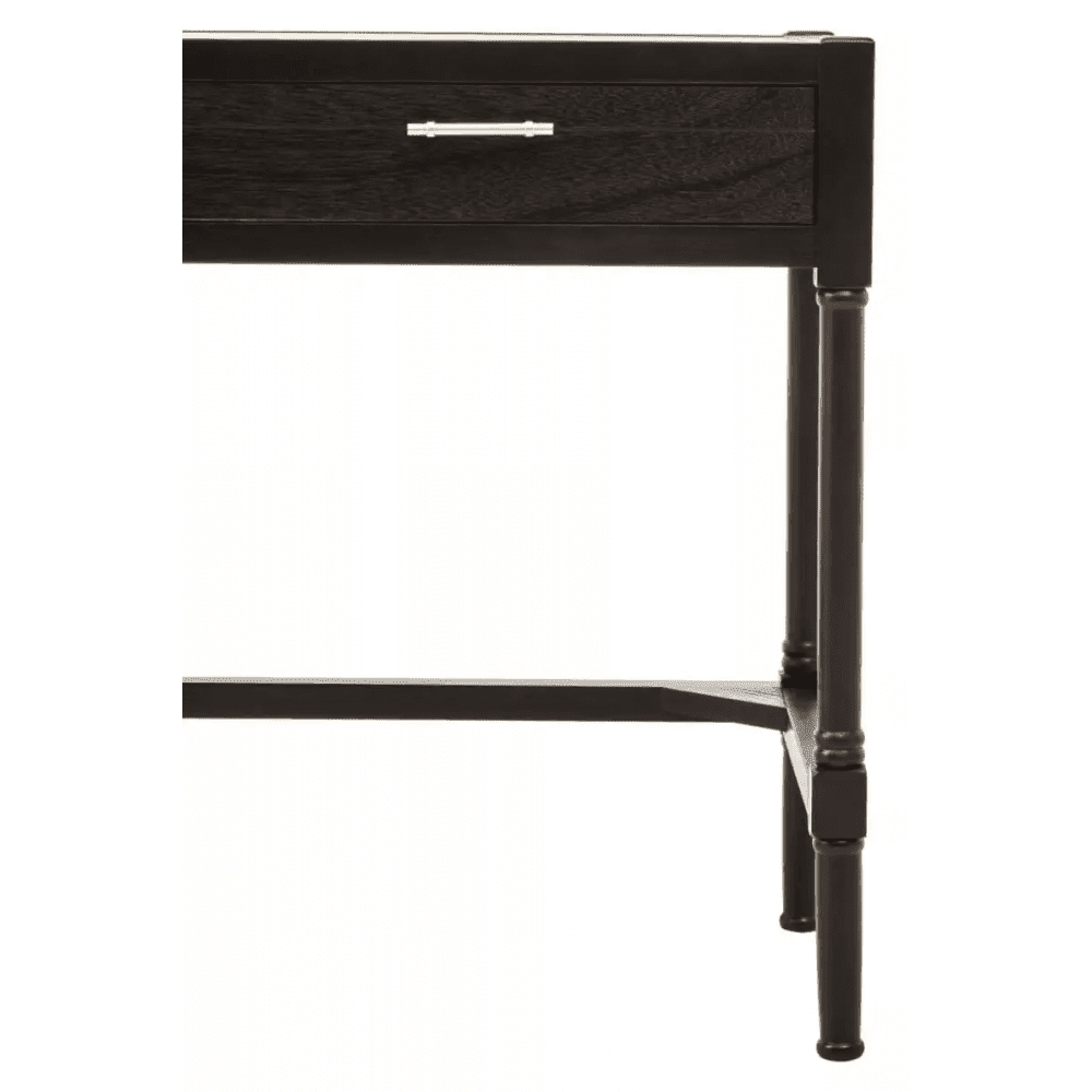 Lancaster Two Drawer Black Finish Desk