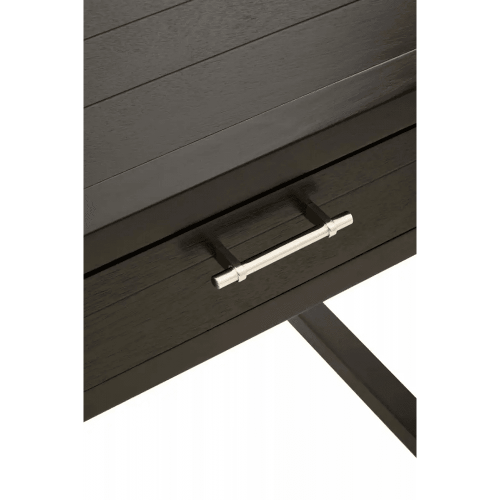 Lancaster Two Drawer Black Finish Desk